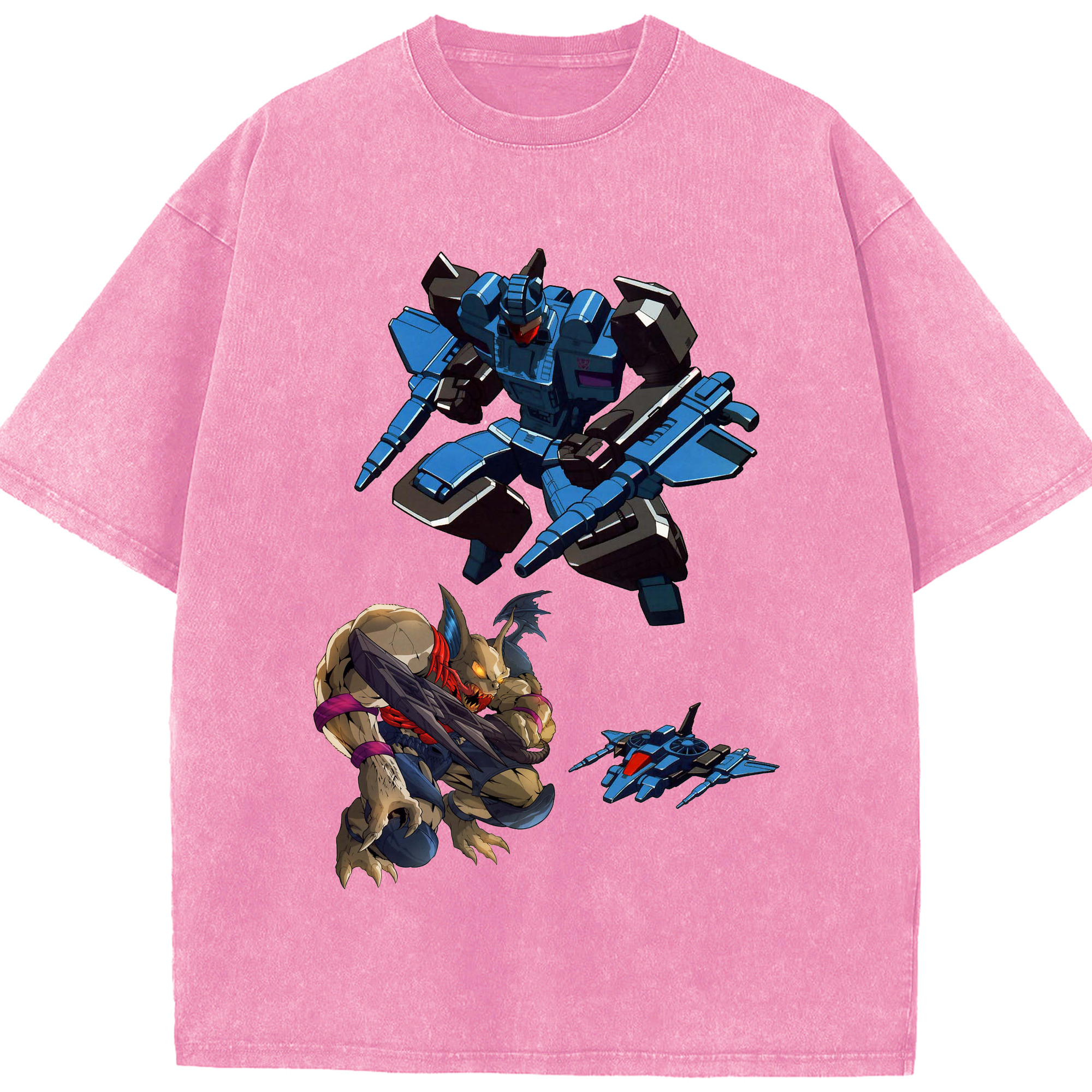 （画像用）  綿100% ヴィンテージ風 半袖Tシャツ（フロントプリント）